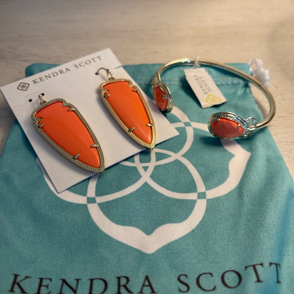 Kendra Scott Vibrant Orange Jewelry Set